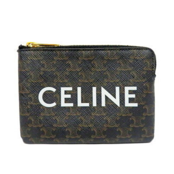 Celine Triomphe Coin Card Pouch Black - Picture 1 of 6